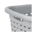 thumbnail image 5 of Sterilite Small Weave Laundry Basket, Plastic Décor Pattern with 2 Carry Handles, Gray, 6 Pack, 5 of 9