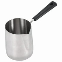 Rollbacks & More 600Ml Milk Butter Warmer Pot, Turkish Coffee Stainless Steel Stovetop Melting Pot with Spout for Tea,Heating