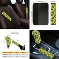 thumbnail image 4 of Yuyamidu Cute Ladybug Car Seat Cover Full Set of 14 Flower Steering Wheel Cover Green Seat Belt Covers Trash Can Rear View Mirror Cover Center Console Pad Cup Coasters Handbrake Cover Set, 4 of 7