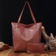 thumbnail image 3 of Bolso de mano de cuero suave para mujer, de un solo hombro, de cuero encerado vintage, de gran capacidad, moderno, nuevo, con bolsillo, 3 of 5