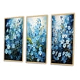 thumbnail image 3 of Designart "pasture Of Forgetmenots Flowers III" Floral & Botanical Framed Wall Art Set Of 3 - Blue Meadow Frame Gallery Wall Set For Home Decor, 3 of 6