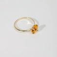 thumbnail image 3 of Citrine Ring Round Cut Gemstone Ring Engagement Ring 925 Sterling Silver Yellow Gold Plated Ring, 3 of 5