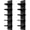 Black-5 Tier（2 Pack）, variant on 2 Pack 5 Tier Wall Shelf Unit - Narrow Smooth Laminate Finish - Vertical Column Wall Decor Mount Floating Storage Home Decor Organizer Tall Tower Utility Shelf for Bedroom, Living Room(Black)