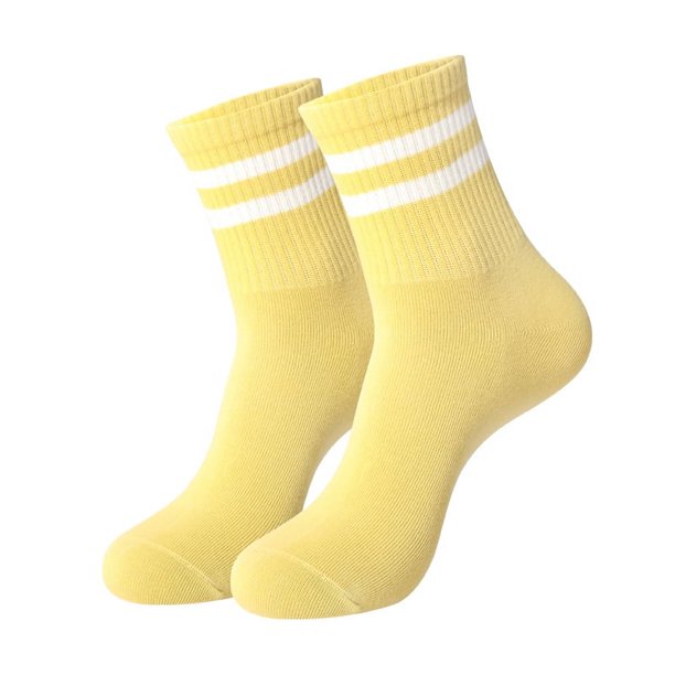Zhuge 10 pares de calcetines de algodón para mujer, calcetines de vestir finos, suaves y cómodos, calcetines por encima del tobillo para uso casual, calcetines deportivos (amarillos)