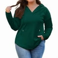 thumbnail image 3 of PINKSIR Womens Plus Size Hoodies Trendy Fall Fashion V Neck Oversized Sweatshirt Tops Clothes,Size 2X-4X, 3 of 7