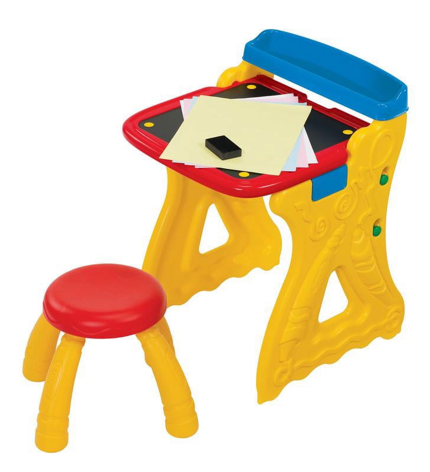 Crayola Play 'N Fold Art Studio Easel Desk & Chair Set for Kids Room
