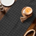 thumbnail image 3 of Black Plaid Table Runner 108 Inches, Vintage Live Love Laugh Star Love Heart Bed Runner Dresser Scarves Tabletop for Indoor Outdoor Parties/Ceremony/Banquet, 13"x 108", 3 of 9