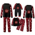 thumbnail image 7 of Odeerbi Matching Family Christmas Pajamas Sets Plaid PJs Milk Fiber Sleepwear Parent-Child Xmas Patchwork Printed Homewear Suits Round Neck 2025 Long Sleeve Two-piece Jammies Loungewear for Dad, 7 of 7