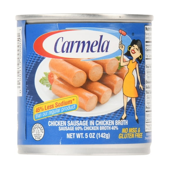 Carmela Chicken Sausage in Chicken Broth, 45% Less Sodium, 5 oz Can