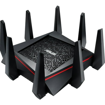 - Asus RT-AC5300 IEEE 802.11ac Ethernet Wireless Router - 2.40 GHz ISM Band - 5 GHz UNII Band - 8 x Antenna(8 x External) - 5334 Mbit/s Wireless Speed - 4 x Network Port - 1 x Broadband Port - USB - Gig
