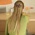 thumbnail image 4 of Ljudmp Glitter Sparkly Crystals Rhinestones Flower Hair Jaw Claws Clips for Women Non Slip Floral Barrettes Bun Hairpins Clamps Hair Accessories For Thick Long Hair Ponytail Purple Double Flowers, 4 of 4