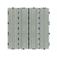 thumbnail image 6 of Patio Floor Tiles Pack of 22 WPC Wood-Plastic Composite Patio Deck Tiles DIY Interlocking Decking Tiles, Quick Deck Floor Tile, Court Tile, Water Resistant Indoor Outdoor -11.8" SKYGREY, 6 of 7