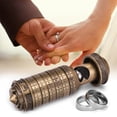 thumbnail image 2 of YAHHU Retro Da Vinci Code Cylinder Lock Valentine's Day Gift Box Birthday Anniversary Cryptex with Hidden Rings Copper Exquisite Edition 5.9 inches / 15 cm, 2 of 5