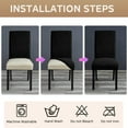 thumbnail image 5 of Chair Covers, Dining Room Chair Covers, Stretch Kitchen Chair Covers/Dining Room Chair Covers Set of 4, Removable Washable Dining Chair Slipcovers for Home, Hotel, Banquet, 5 of 7