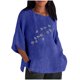 thumbnail image 1 of Camiseta de Manga Corta de la Mujer Casual Cuello Redondo Impresión Superior, Camiseta Ligera para Diario, Fiesta Y Todas las Estaciones, 1 of 4