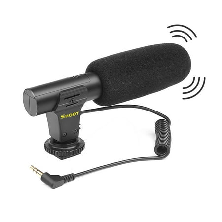 Image of SHOOT Stereo Microphone Camera DV Video Condenser Stereo Mic DV Video Studio Stereo Mic 3.5mm Portable Condenser Stereo XT-451 Portable Condenser Mount Camera DV 3.5mm Mount Camera