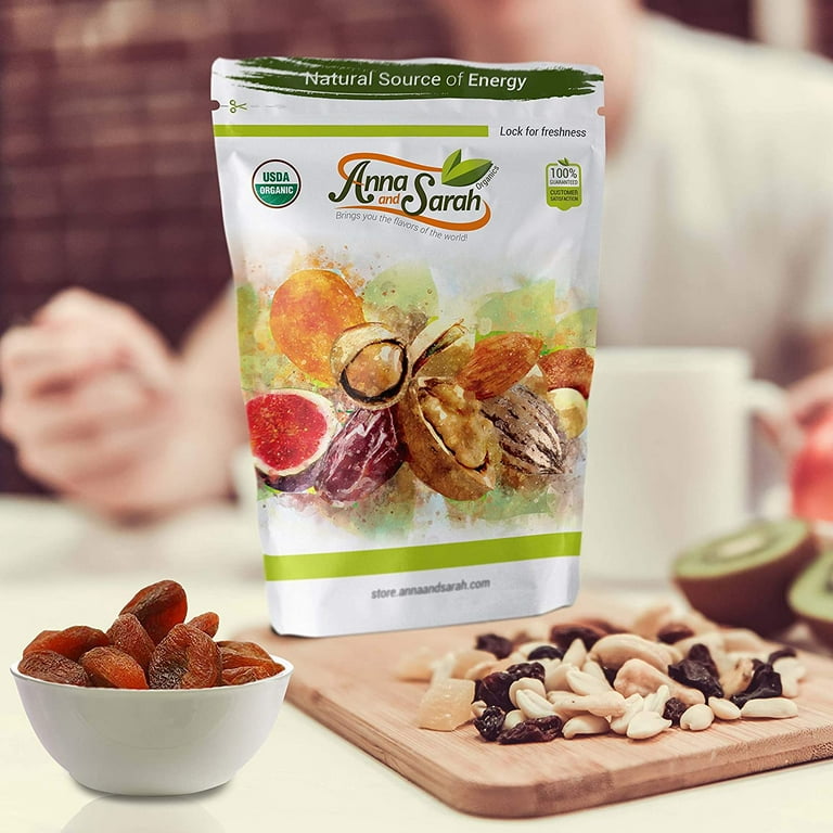 anna and sarah - organic - dried turkish apricots in resealable