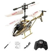 Remote Control Helicopter Mini Gyroscope RC Helicopters LED Light for Indoor to Fly for Kids and Beginners, Silver