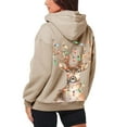 thumbnail image 1 of WEAIXIMIUNG Sweat à Capuche Zippé pour Femmes Mode Imprimé Cerf Leaping Manches Longues Poche Cordon Décontracté Sport, 1 of 6