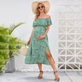 thumbnail image 2 of Maternity Dress Women's Off Shoulder Split A Line Casual Maxi Dress, 2 of 5