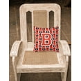 thumbnail image 2 of Carolines Treasures CJ1067-BPW1414 Letter B Football Scarlet & Grey Fabric Decorative Pillow, 2 of 2