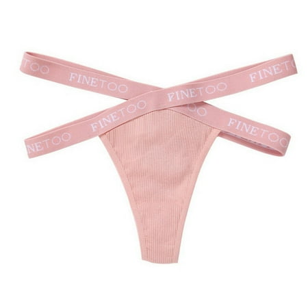 

Sexy Thong Made Of Quality Cotton And Spandex Fabric For Nightwear XL Pink