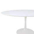 thumbnail image 2 of Plata Import Oval Shiny MDF Table in White, White MDF Table, Aluminum Table, White Table with Aluminum Base, Oval Table with semi-glossy finish, White Oval Table 66", 2 of 4