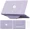 Purple, variant on Case for MacBook Pro 16 inch 2025 2024 2023 2022 2021 M4 M3 M2 M1 A3186 A3403 A2991 A2780 A2485, Fabric Textured Hard Shell Cover with Foldable Kickstand & Keyboard Cover & Logo Cutout