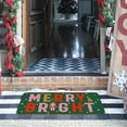 thumbnail image 4 of Merry Christmas Door Mat Outdoor for Front Door,Merry & Bright Nutcracker Holiday Welcome Doormat,Winter Xmas Floor Rugs for Indoor Porch Entrance Farmhouse Decor 30" x 17", 4 of 6