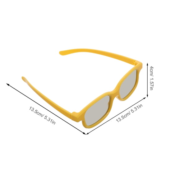 FONDOTIN Video Game Glasses 3D Glasses Orange Plastic 6Pack for School Events