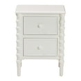 thumbnail image 4 of Baxton Studio Malinda Classic End Table, 2-Drawer, White, 4 of 9