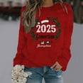 thumbnail image 2 of WEAIXIMIUNG Ladies' Winter Floral Print Sweatshirt Long Sleeve Christmas Top, 2 of 4