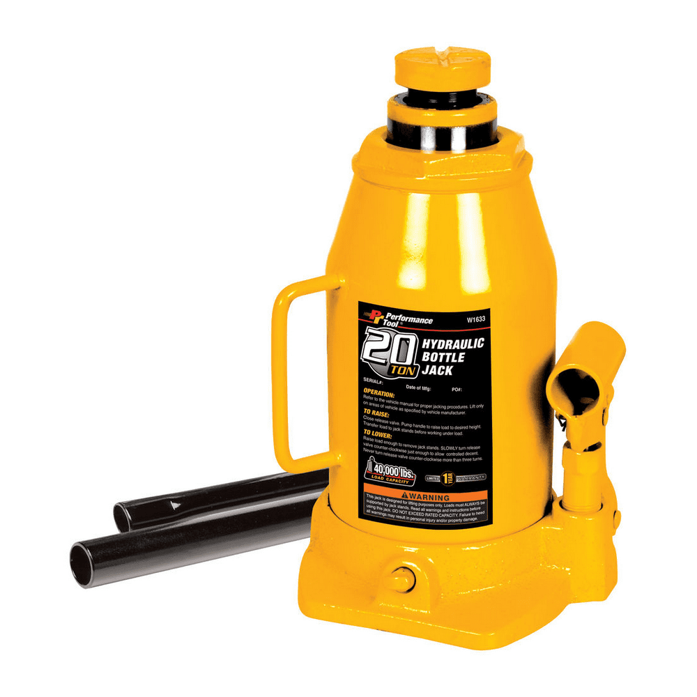 Performance Tool 20 Ton Hydraulic Bottle Jack (W1633)