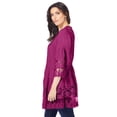 thumbnail image 3 of Roaman's Women's Plus Size Lace Illusion Blouse, 3 of 6