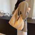 thumbnail image 5 of Baright Women Suede Shoulder Bag Large Capacity Bucket Bag Trendy Retro Handbag with Pocket for Work Travel Shopping, 5 of 9