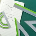 thumbnail image 7 of Multipurpose Aluminum Ruler Set Includes Straight Edges Protractor Triangles School Classroom Drafting Essential Measure, 7 of 7