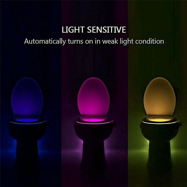 Motion Sensor LED Toilet Night Light, Komire Light Detection Motion  Activated Toilet Light with 8-Co…See more Motion Sensor LED Toilet Night  Light