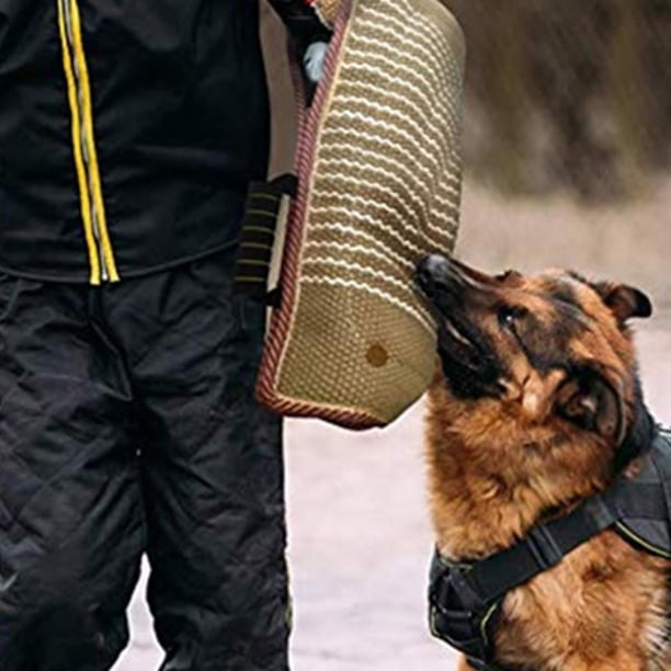 Manga De Mordedura Para Perros De Yute 30x60 Cm – Resistente, Con Mango Auxiliar Para Entrenamiento Profesional