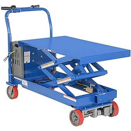 Vestil Manufacturing CARTD-750-2040-CTD 20 x 40 in. 750 lbs 24V Traction Drive Electric Hydraulic Double Elevating Cart