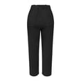 thumbnail image 6 of Cargo Pants for Women Dressy Casual Back Elastic Waist Linen with Pocket Trousers, 6 of 6