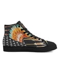 thumbnail image 2 of Native American High Top Canvas Shoes Sneakers Black Size 9.5, 2 of 7