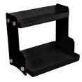 thumbnail image 2 of Desktop Storage Rack, Durable 2 Tier Cosmetic Storage Shelf Rack  for Living Room White,Black,Transparent, 2 of 7