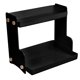 thumbnail image 1 of Estante de almacenamiento de cosméticos de doble capa, resistente, estable y elegante, para sala de estar y dormitorio, color negro., 1 of 14