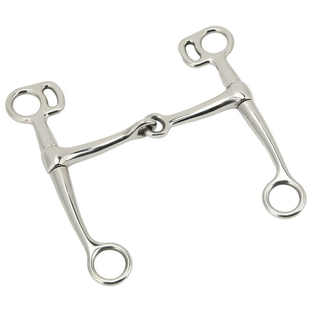 Horse Snaffle Bit, Horse Mouth Bit Practical Sturdy Wear Resistant 125mm Stainless Steel Reliable For Training