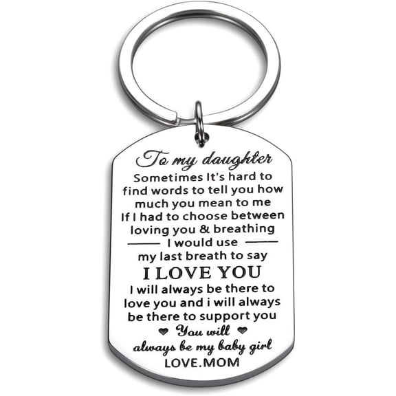 Easter Basket Stuffers, Inspirational Keychain for Daughter from Mom, Easter Gifts for Teens Girls Daughter, Easter Gifts for Girls, Christmas Birthday Gifts for Daughter, Graduation Gifts for Her
