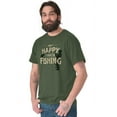 thumbnail image 3 of Fishing Funny Happy Angler Fishermens Men's Big & Tall Crewneck Graphic Tee Brisco Brands 2X, 3 of 5