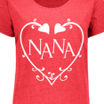 thumbnail image 4 of Inktastic Nana with Hearts and Swirls Women's Plus Size T-Shirt, 4 of 5