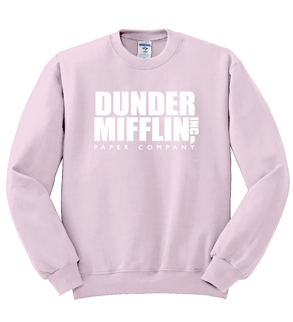 pink dunder mifflin sweatshirt