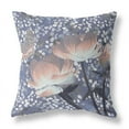 thumbnail image 4 of Amrita Sen Designs  26 x 26 in. Three Roses with Butterfly Broadcloth Indoor & Outdoor Blown & Closed Pillow - Peach, Light Blue & Grey, 4 of 5