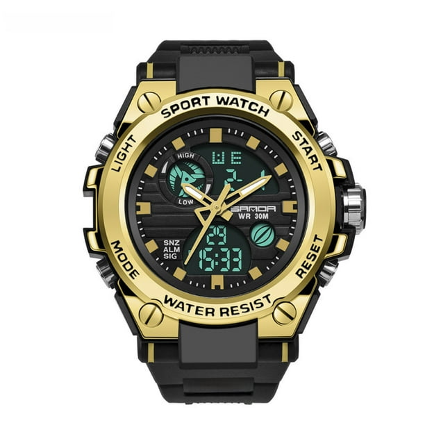 Reloj multifunción de fuerzas especiales para hombre, con doble pantalla, resistente al agua, luminoso, para deportes al aire libre, reloj electrónico para parejas